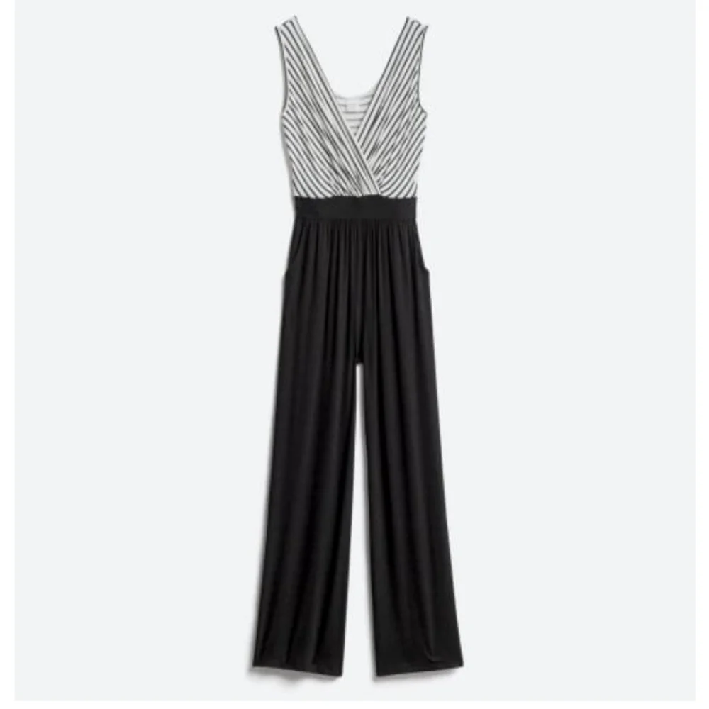 NWT Women's XS Kaileigh Latana Black & White Knit Jumpsuit - Picture 1 of 6